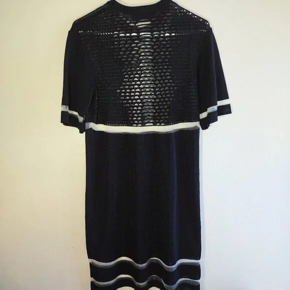 Alexander Wang x H&M Black Mesh Mini Dress Dark Romance Whimsigoth Size Small - Picture 7 of 12